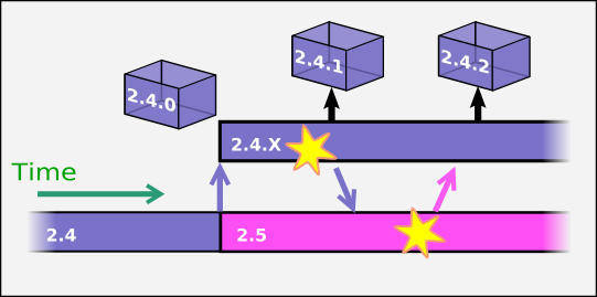 Bugfixing released versions